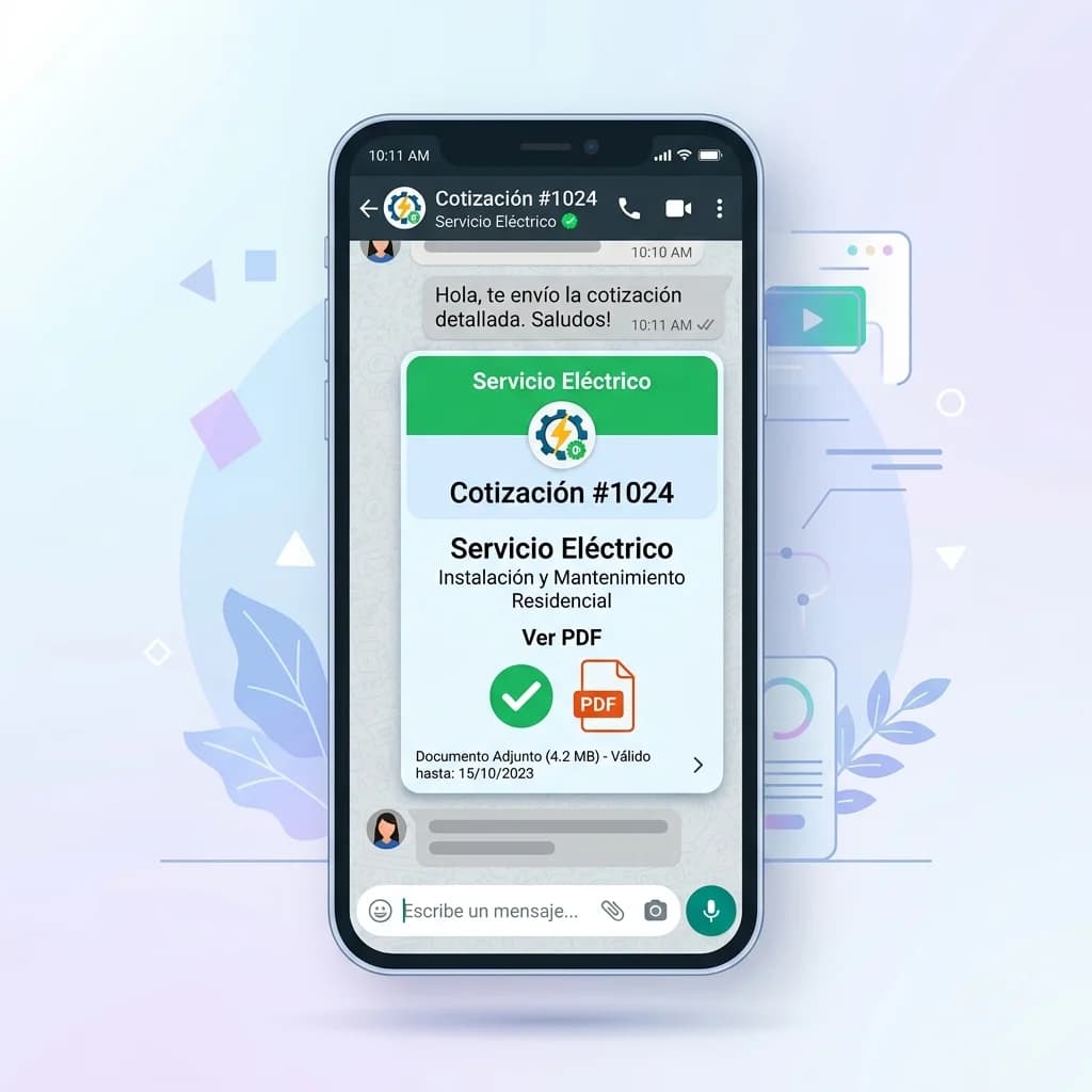 Atención rápida y envío de cotizaciones por WhatsApp